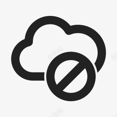 阻止云流远程服务器图标图标