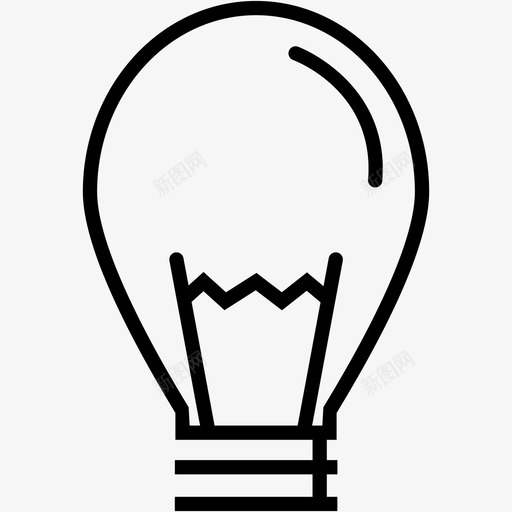 灯泡照明构思图标svg_新图网 https://ixintu.com 创意 发光 构思 灯泡 照明 电
