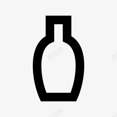 奶油瓶美容和水疗系列图标图标