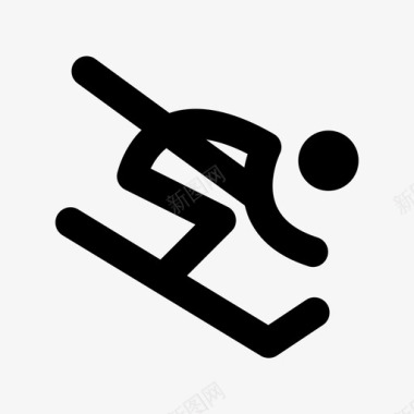 滑雪者运动滑冰图标图标