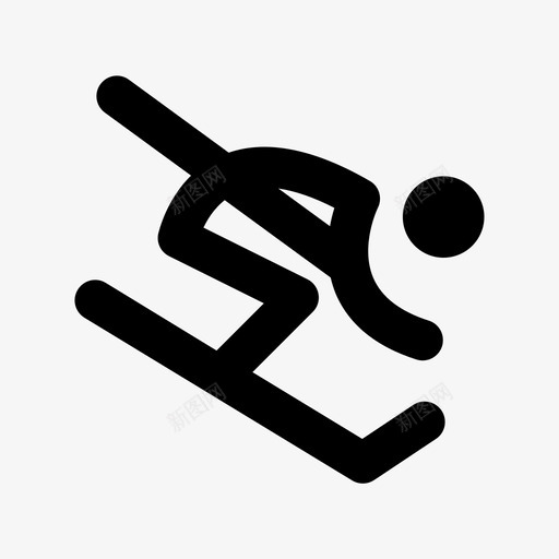 滑雪者运动滑冰图标svg_新图网 https://ixintu.com 动作 注意力 活动 游戏 滑冰 滑雪者 运动 运动和游戏材料设计图标 雪地滑雪