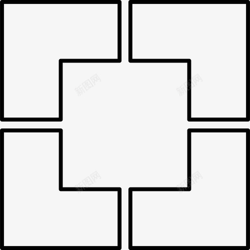 正方形排列方块图标svg_新图网 https://ixintu.com 图形 图案 图表 均匀度 排列 方块 正方形 表示 连接