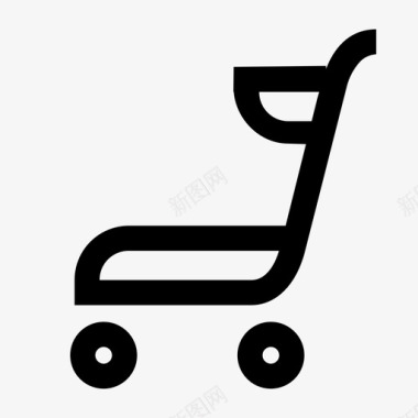 购物轨道与货架购物电子商务图标图标