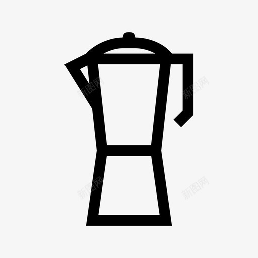 莫卡壶碗罐图标svg_新图网 https://ixintu.com 咖啡 咖啡壶 壶 意式浓缩咖啡 杯子 水壶 碗 罐 莫卡壶