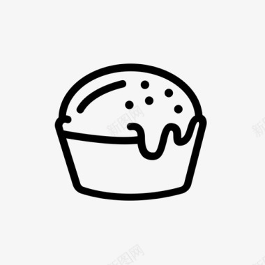 纸杯蛋糕面包屑美味图标图标
