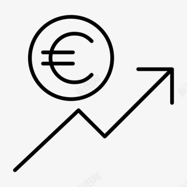 欧元通货紧缩无线悸动图标图标