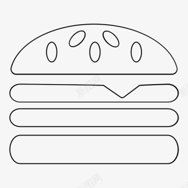 汉堡包汉堡包项目清单图标图标