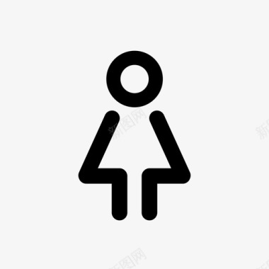 女人厕所洗手间图标图标