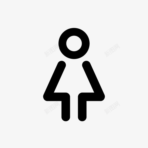 女人厕所洗手间图标svg_新图网 https://ixintu.com 人 厕所 女人 洗手间 浴室