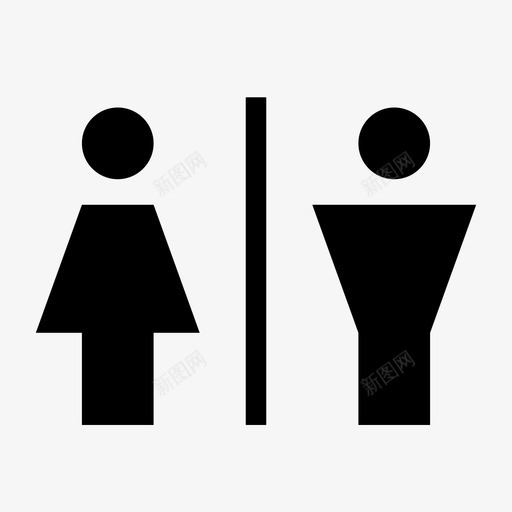 卫生间女士中性款图标svg_新图网 https://ixintu.com 中性款 公共标志 卫生间 女士 洗手 浴室 清洁 男 纸巾