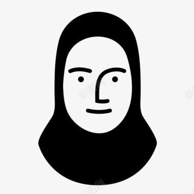 人物女性穆斯林图标图标