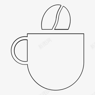 咖啡粒咖啡粒一杯咖啡烤咖啡图标图标