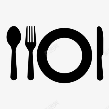 餐桌设置食物图标图标