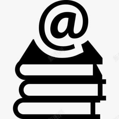 通过电子邮件进行在线教育学生图标图标