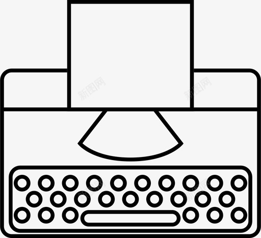 打字机键盘按键图标svg_新图网 https://ixintu.com 打字机 按键 文献 机器 机械 罢工 键盘