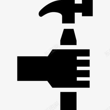 手握锤子工器具建筑业图标图标