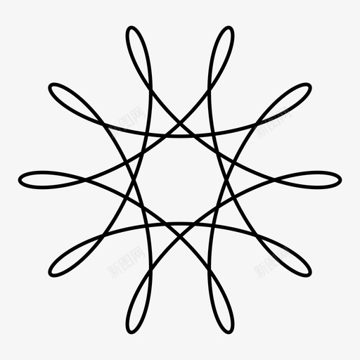 螺旋形抽象图案曲线图标svg_新图网 https://ixintu.com 几何 抽象图案 数学 曲线 绘图 螺旋形 装饰性 轮盘赌