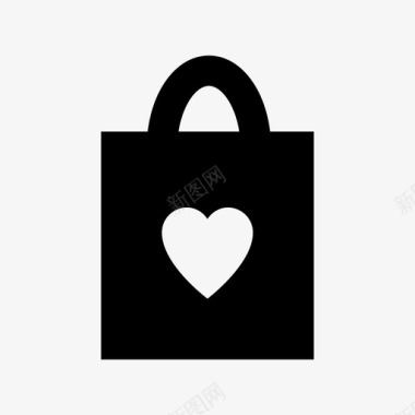 购物袋1心形标志图标图标