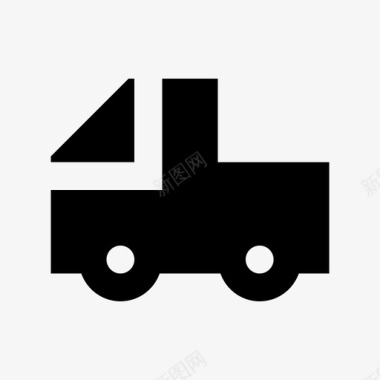 送货车运输和交付材料图标图标