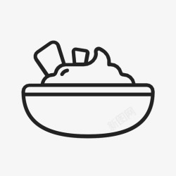 皮塔饼鳄梨酱皮塔饼玉米片图标高清图片