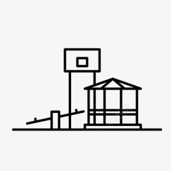 休闲环境公园休闲区游乐场图标高清图片