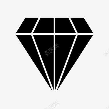 钻石透明昂贵图标图标