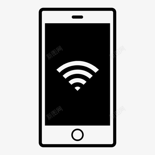移动wifi智能手机信号图标svg_新图网 https://ixintu.com 互联网 信号 宽带 应用程序 智能手机 电缆 移动wifi 网络 网络工作 连接