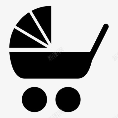 婴儿车摇篮儿童图标图标