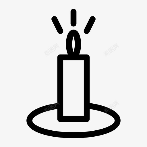 蜡烛燃烧火焰图标svg_新图网 https://ixintu.com 光 支架 火焰 灯芯 照明 燃烧 蜡烛 闪烁