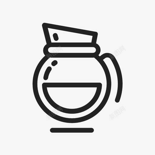 咖啡壶差的热的图标svg_新图网 https://ixintu.com 咖啡厅 咖啡壶 差的 早餐 满的 热的 玻璃的 空的 过滤咖啡
