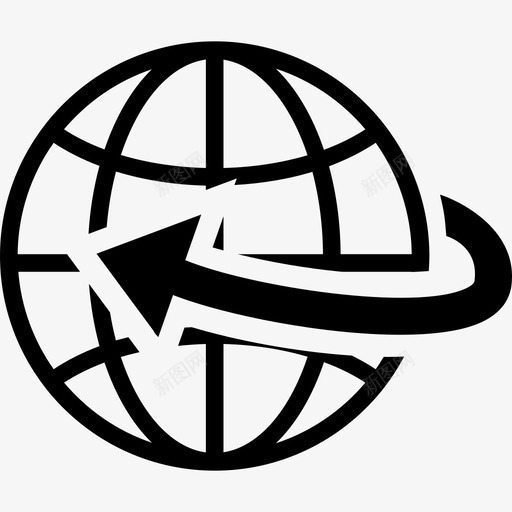带箭头界面地球图标的地球网格svg_新图网 https://ixintu.com 地球图标的地球网格 带箭头 界面