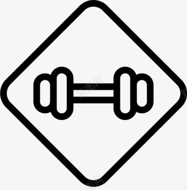 健身房标志摔跤手举重图标图标