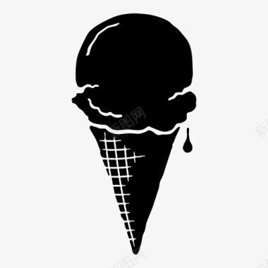 冰淇淋零食冰淇淋筒图标图标