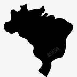 拉丁美洲国家巴西流媒体智能手机图标高清图片