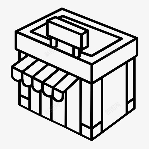 商店溪流振荡图标svg_新图网 https://ixintu.com 一般 三维建筑轮廓 互联网 商店 振荡 最新技术 杂货店 村庄 溪流 牧场 角落