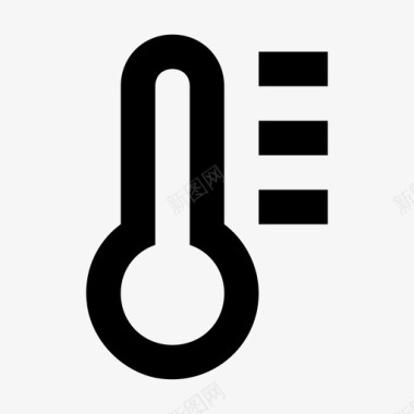 温度计度数数字温度计图标图标