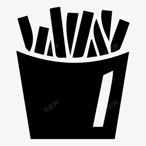 薯条美食偶像图标svg_新图网 https://ixintu.com 美食偶像 薯条