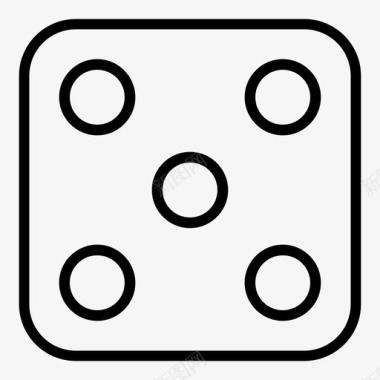 骰子立方体d6图标图标