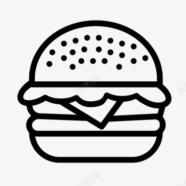 芝士汉堡三明治垃圾食品图标图标