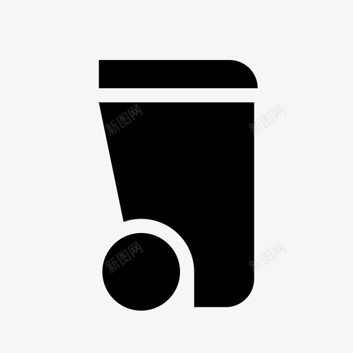 垃圾桶垃圾回收站图标svg_新图网 https://ixintu.com 公共标志 回收站 垃圾 垃圾桶 处理 方便 盖子 轮式