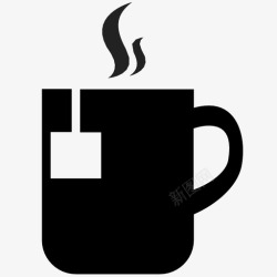 茶包杯热茶带水茶叶医疗饮料图标高清图片