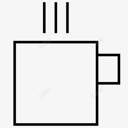方形咖啡杯咖啡杯图标svg_新图网 https://ixintu.com 咖啡杯 方形咖啡杯