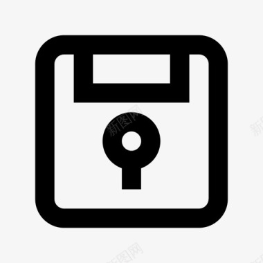 钥匙槽犯罪和安全材料线图标图标