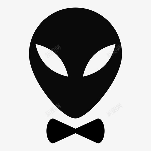 外星人大胆黄金图标svg_新图网 https://ixintu.com seti 不 不明飞行物 出售 外星人 大胆 太空 持有 黄金