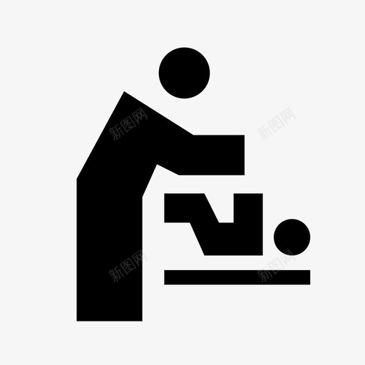 换衣台收音机手动图标svg_新图网 https://ixintu.com 公共标志 手动 换尿布 换衣台 收音机 浴室 清洁婴儿 自动 范围