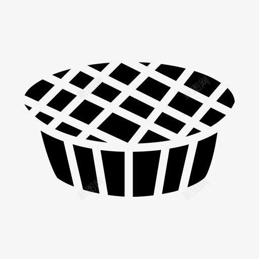 派苹果烘焙图标svg_新图网 https://ixintu.com 格子 派 烘焙 甜点 糕点 美味 苹果 面团