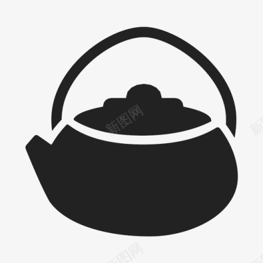茶壶壶嘴水壶图标图标