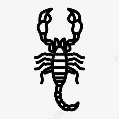 蝎子节肢动物绘画图标图标