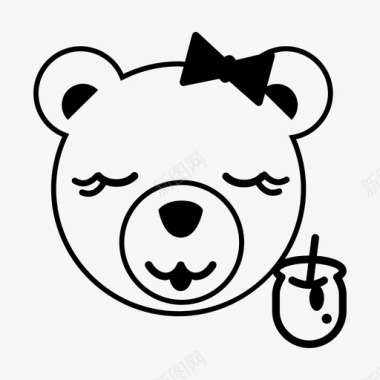 快乐熊的情感图标图标
