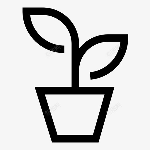 盆栽植物植物花瓶自然图标svg_新图网 https://ixintu.com 农业 叶子 园艺 植物 植物学 植物花瓶 生态学 盆栽植物 种植园 自然 行动